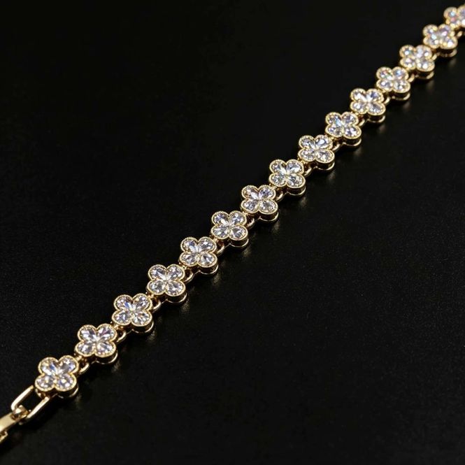 Hovedbilde Fargerikt firkløver armbånd